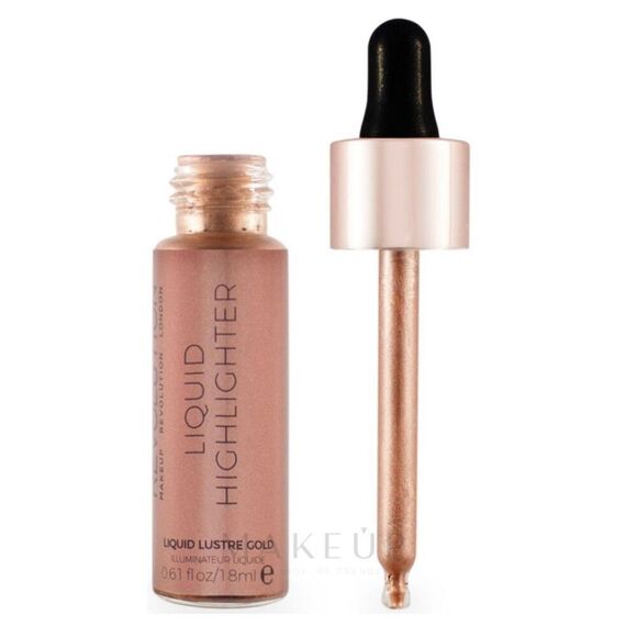 Makeup Revolution lustre gold Liquid Highlighter .61‎ fl oz - Picture 2 of 5